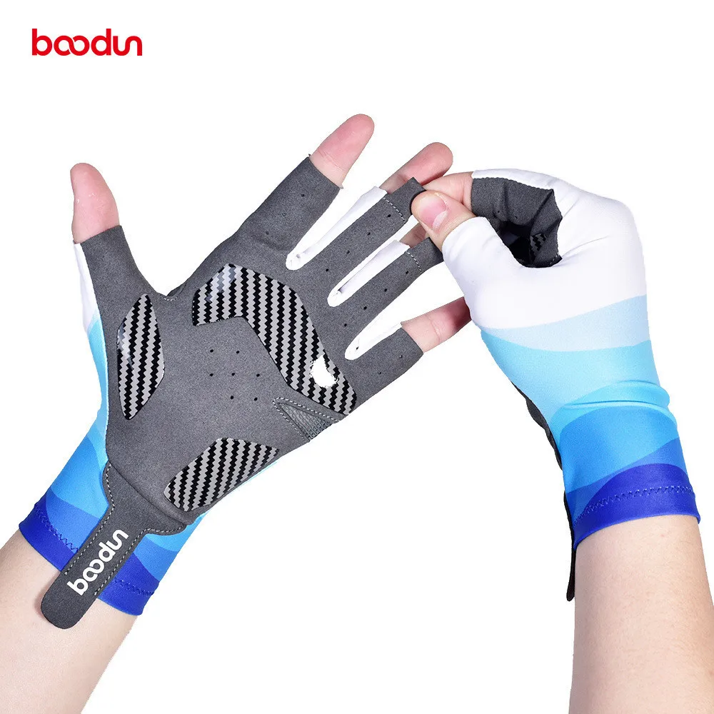 Boodun Cycling Bike Half Short Finger Gloves Shockproof Breathable MTB Road Bicycle Gloves Men Women Sports Cycling Equipment