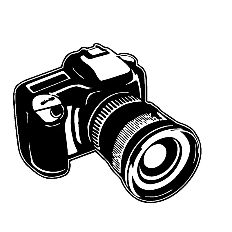 

15.6*13.3CM Camera Photo Studio Car Sticker Art Photographer Decor Vinyl Accessories Black/White for Volkswagen Nissan Lexus