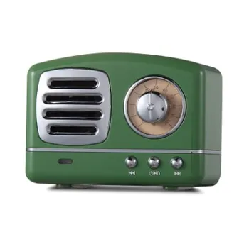 

Retro HM11 Bluetooth audio mini portable support U disk TF card Bluetooth speaker with FM колонка беспроводная