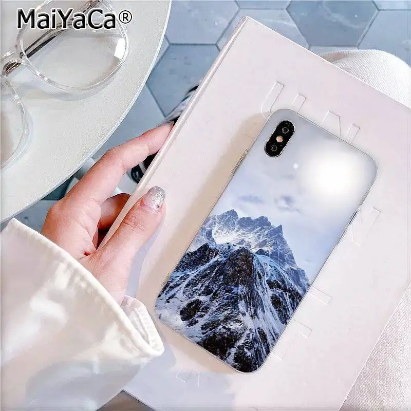 MaiYaCa черный белый горный сосновый лес горный пик туман чехол для телефона для iPhone 11 pro 8 7 6 6S Plus X XS MAX 5 5S SE XR - Цвет: A9