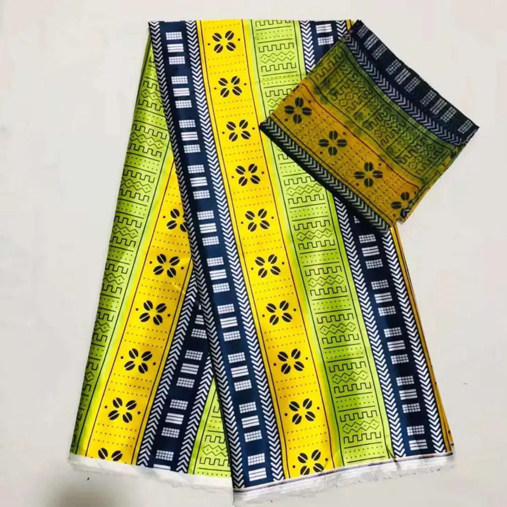 Ghana Kente атласная шелковая ткань, Африканский Воск узор дизайнерская парафинированная ткань с кружевом принты Экологически чистая шелковая ткань для вечерние платья SM30 - Цвет: 10