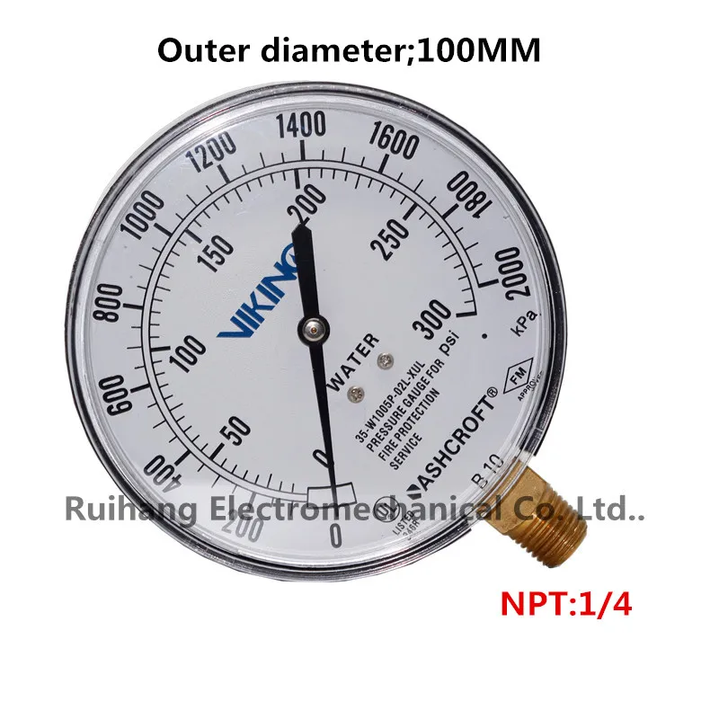 

Fire pressure gauge 35-W1005P-02L-XUL 300PSI/2000KPA