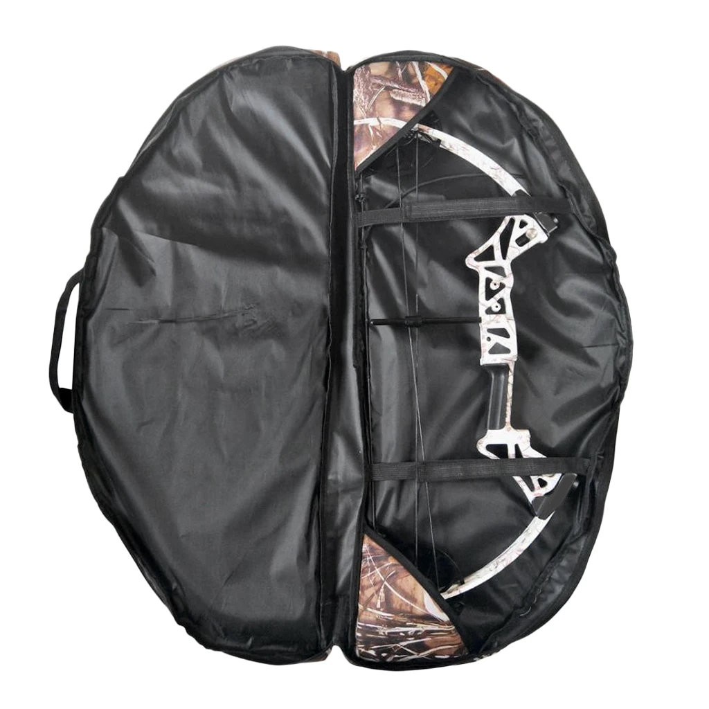 Ultra-light Archery Hunting Canvas Compound Bow Bag Holder Carry Case with Arrow Pocket Handle & Straps 45.3' x 17.7'