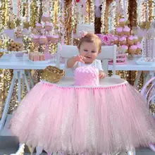 100x35 см милые тюлевые детские пушистые накидки для стульев, покрытие для детского душа, декор для вечеринки в честь Дня Рождения