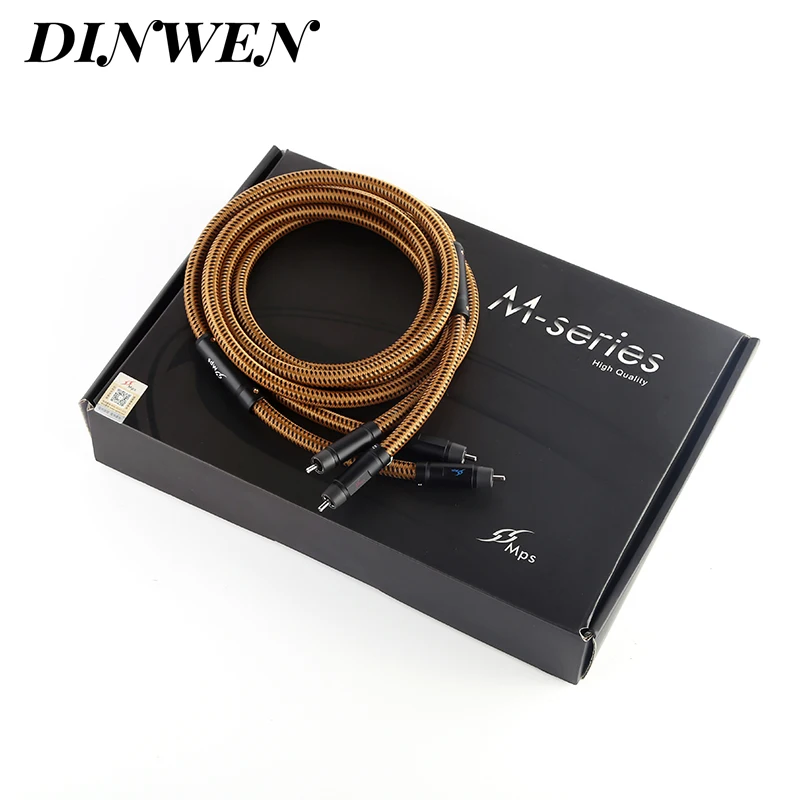 

MPS M-11R RCA audio cable 99.99997%OCC rhodium Plated Plug for DVD CD DAC amplifier cable RCA TO RCA cable Line