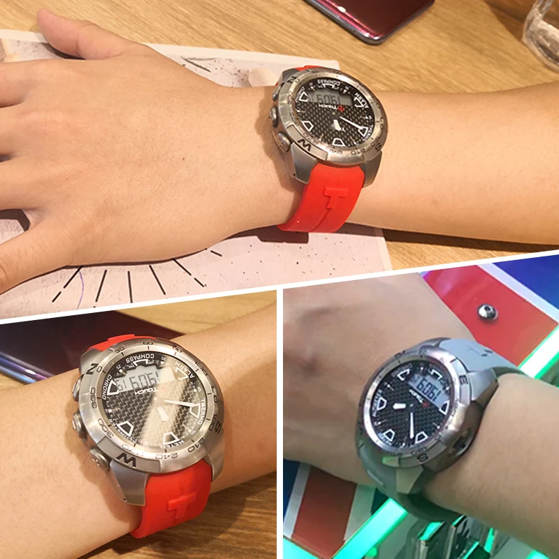 Силиконовый ремешок для часов Tissot T013 T047 T081 T33 20 мм 21 каучуковый водонепроницаемый