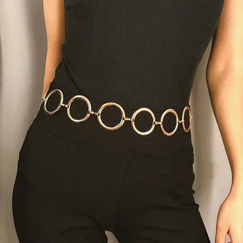 

Jewelry Simple Metal Ring Chain Body Chain Female Personality Retro Cool Wind Geometric Waist Chain