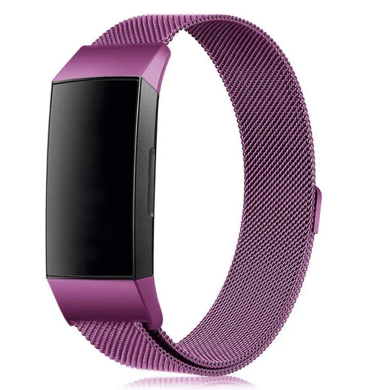 9 цветов для Fitbit charge 3 фитнес-браслет магнитный с миланским плетением браслет из нержавеющей стали сменные полосы для charge3 ремешок