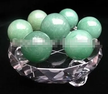 

326 7 NATURAL Green Aventurine CRYSTAL SPHERE BALL No base Seat 20-25MM