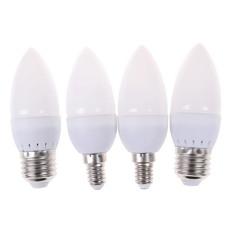 3W Led Candle Bulb E14 E27 220V Save Energy Spotlight White Chandlier Crystal Lamp Ampoule Bombillas Home Light