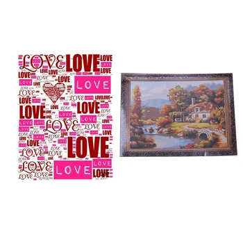 

2 Set Canvas DIY Digital Oil Painting Kit Paint By Numbers No Frame Decor 16X20 Inch, Maple Leaf Bridge & Mountain Hut