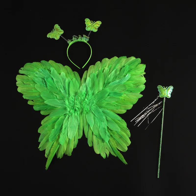 

Children Butterfly Feather Wing Girls Princess Fairy Angel Wing Show Cosplay Costume Props Party Gift Christmas Navidad Wedding