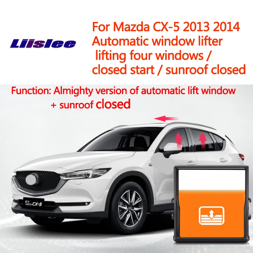 Белый Liislee для Mazda CX-5 2013 автозапчасти окна автомобиля складывающиеся вверх и вниз автоматический, для окна подъемник+ крыша закрыта - Цвет: Белый