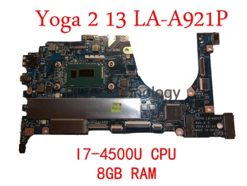 

HOLYTIME Laptop Motherboard For Lenovo yoga 2 13 13.3 inch SR1EF i7-4500U 8GB memory ZIVY0 LA-A921P 100% Tested ok
