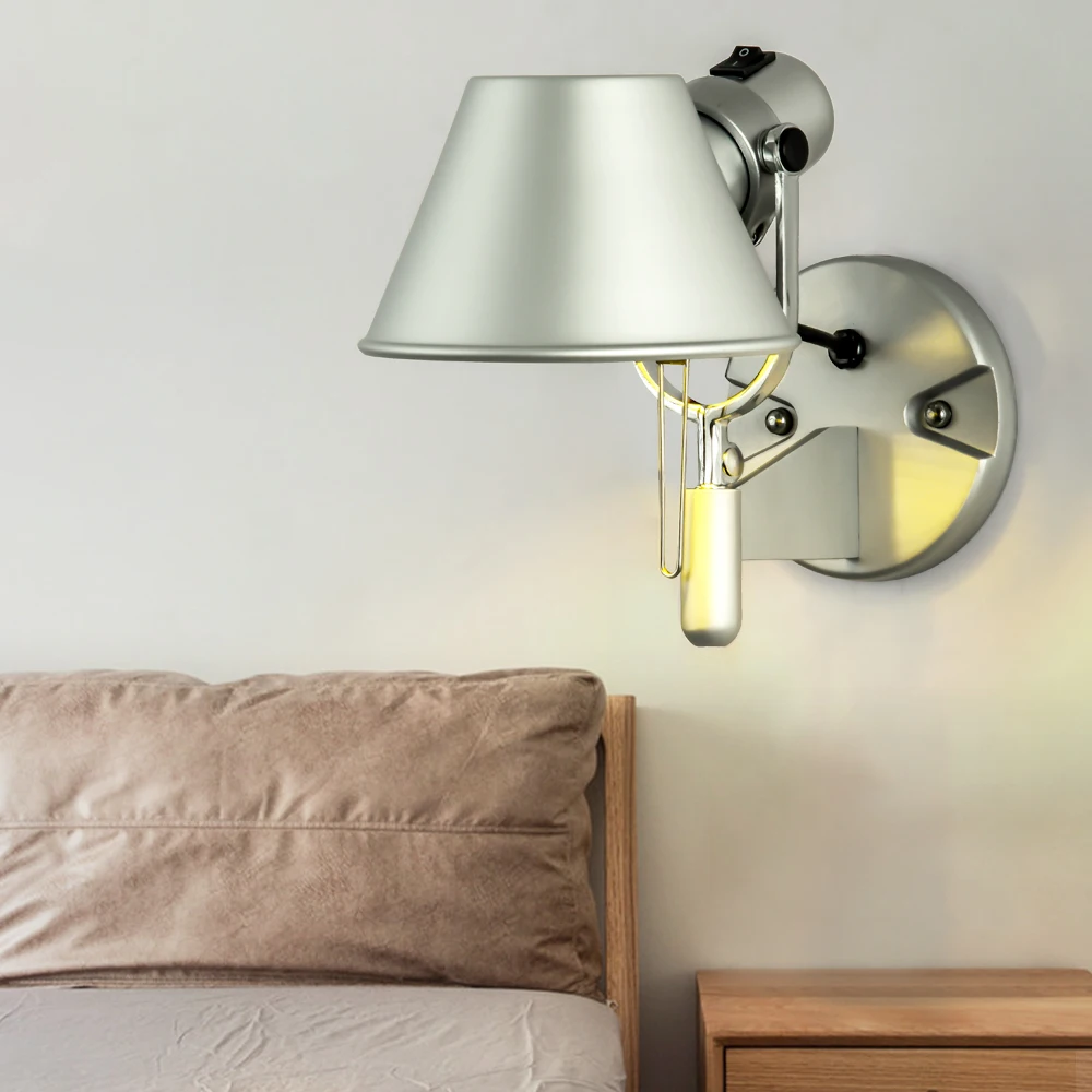 Zerouno настенный светильник для спальни, регулируемый настенный светильник Wandlamp, бра для чтения книг, Ночной светильник, светильники E27, лампы