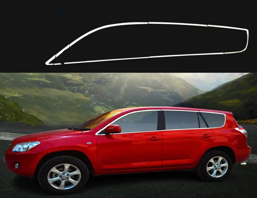Полная оконная отделка (16 шт.) для toyota RAV4 2006 2007 2008 2009 2010 2011 2012 подходит только