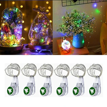 

10Pcs/lot Photo Clips Light 1M 2M Christmas Garland Copper wire LED String lights For New Year Xmas Wedding Party Decoration