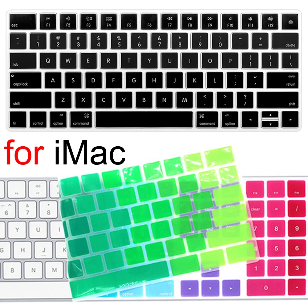 Keyboard Cover for iMac Wireless Bluetooth Magic Apple A1644 A1314 A1843 A1243 G6 Numeric Keypad Clear EU US Protector Skin | Компьютеры и