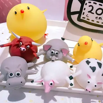 

2019 HOT Children's Creative Soft Plastic Toy Tpr Blowing Animal Balloon Tpr Small Animal Patting Ball Soft Plastic Filling Toy