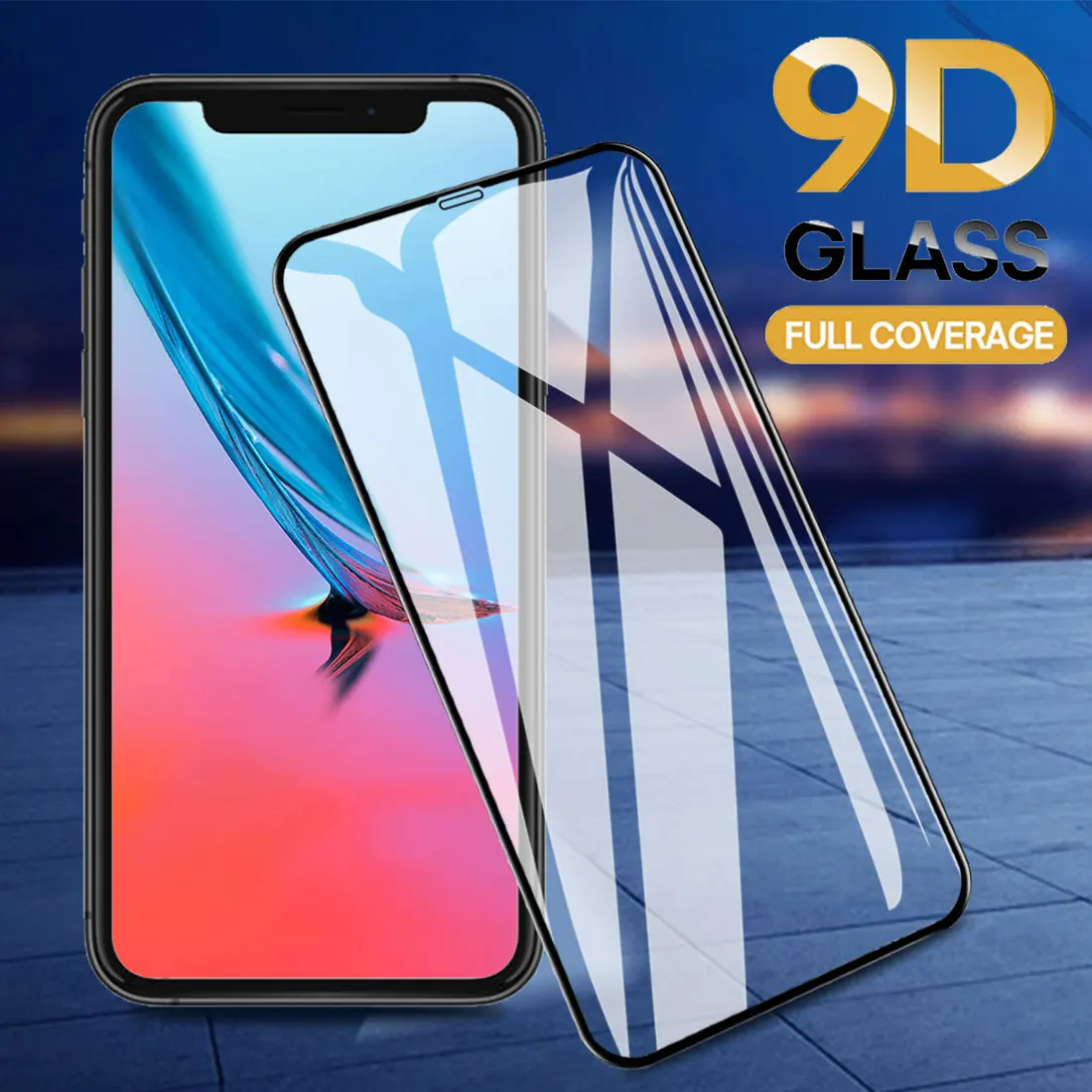 

9D glass for iPhone 11pro curved screen protector full cover film tempered glass protective film easy to install