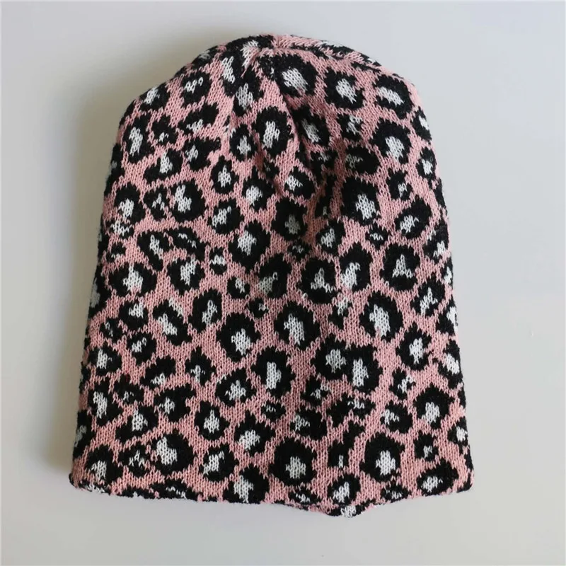 WZCX новая леопардовая осень-зима; в повседневном стиле шапка в стиле хип-хоп Корейская версия сохраняющая тепло вязаная шапка для взрослых