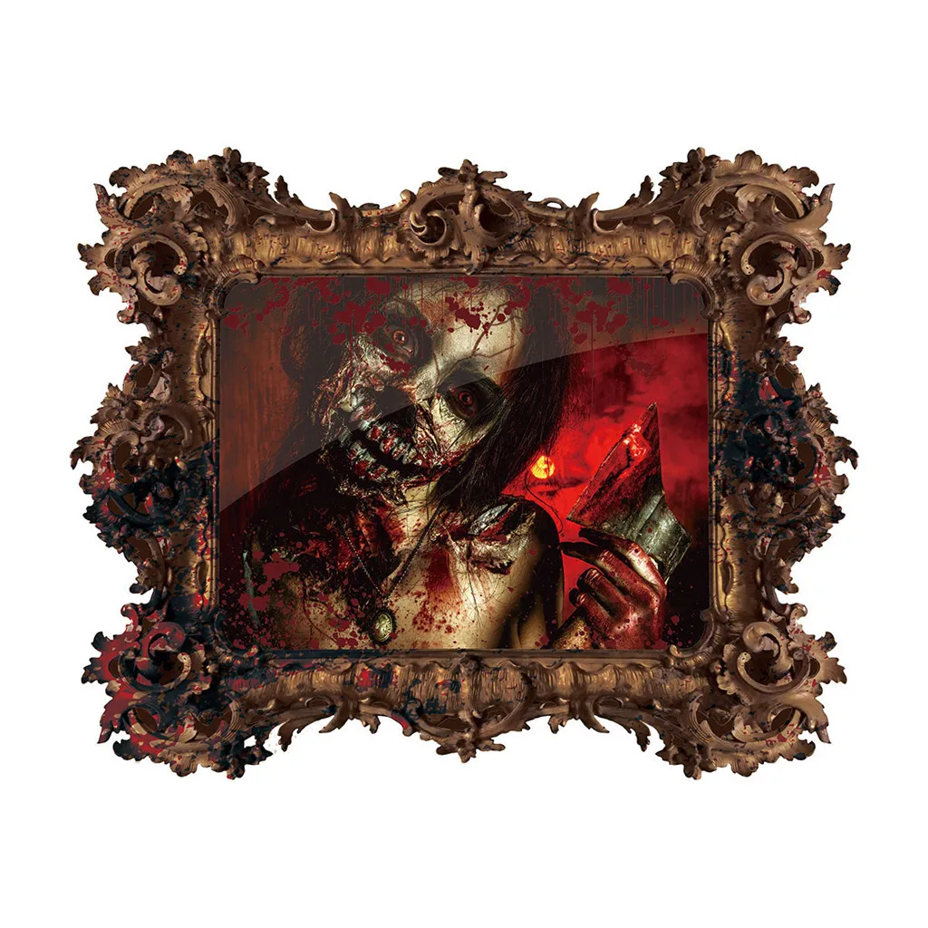 Halloween Horror Wall Stickers Bar Party Ghost Art Decal Mural Home Living Room Window Decor | Дом и сад