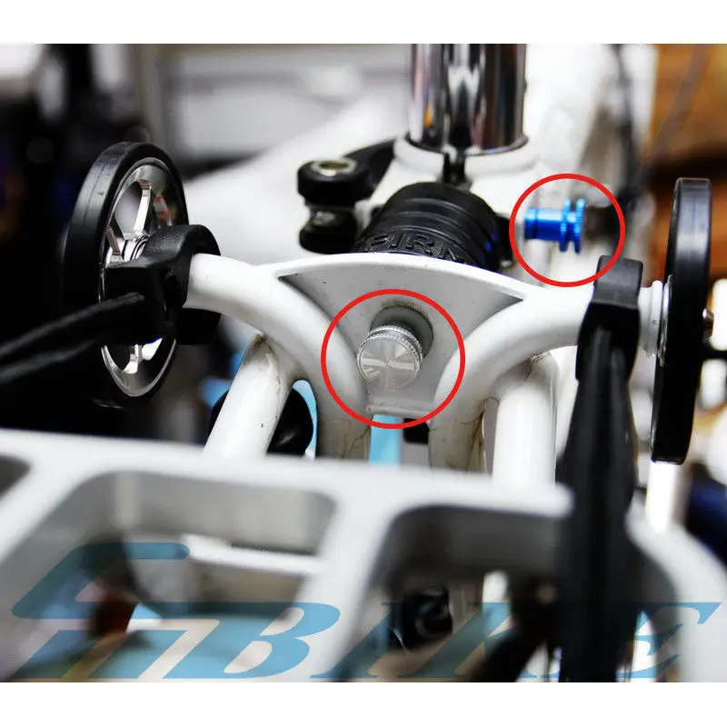 TWTOPSE британский флаг гайка болт для Brompton велосипед задние удары подвеска Болт Винт Гайка или подседельный зажим 2 г