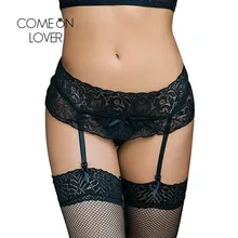 Comeonlover, кружевной пояс для чулок подвязки, трусики, цветочный сексуальный пояс, нижнее белье, аксессуары для девушек, с оборками, высокая талия, необычные, PI5160