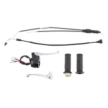 1 комплект 7/8 дюймов 22 мм внедорожника твист Дроссельный ускоритель ручка тормоза рычажный Узел& набор кабелей для Yamaha PW50 PY50 черный