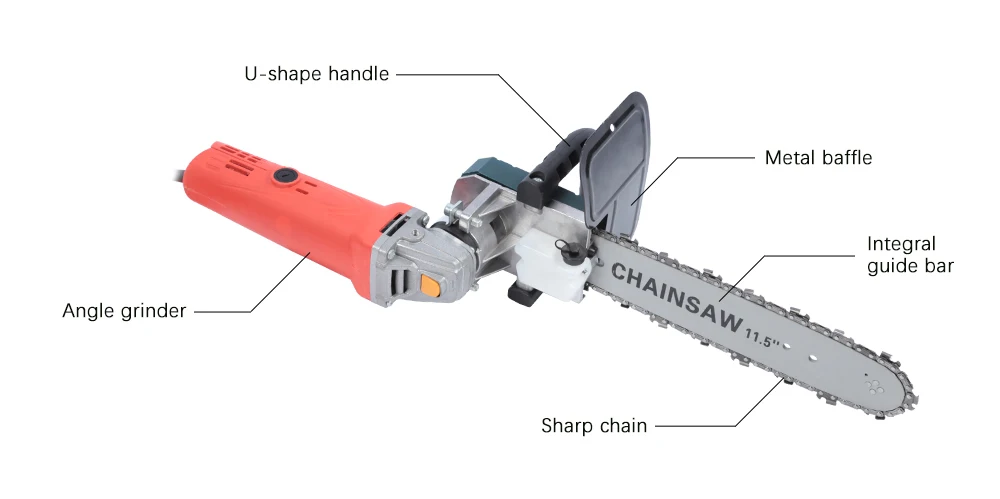 11," Электрическая цепная пила Подставка Кронштейн Набор деревообрабатывающий инструмент режущие инструменты для 100/115/125/150 Угловая шлифовальная машина