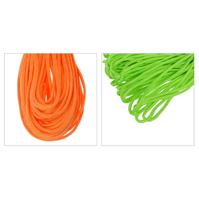 2 pcs 100Ft 7 Strand 550 Survival Bushcraft Паракорд парашютный шнур Тип III-оранжевый и неоновый зеленый