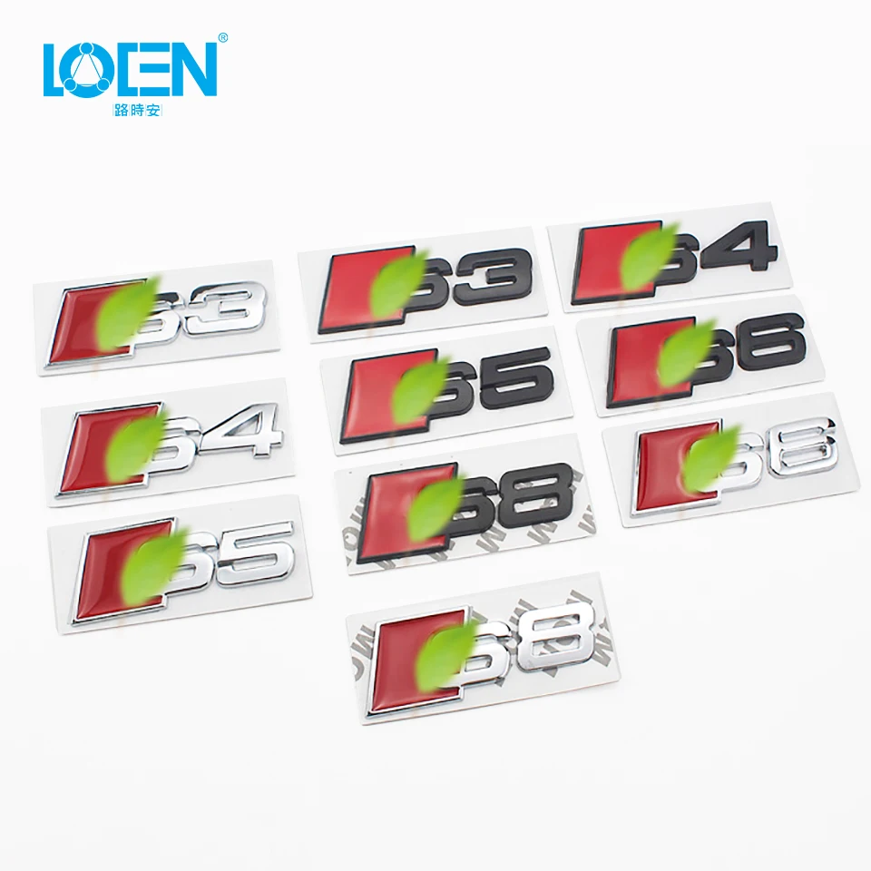 

LOEN New 2019 Special Modified Car Standard Car Tail Logo High Precision Metal Car Logo For Audi S3/S4/S5/S6/S8