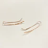Real 925 Silver Ear Climber Ear Cuff Gold Handmade Hammered Jewerly  Minimalist Pendientes Oorbellen Boho Earrings for Women 5