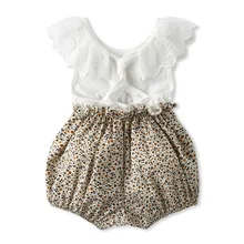 Shijun/Лидер продаж; Летний Стиль; топ из чистого хлопка с открытой спиной; комбинезон для девочек; Детский комбинезон