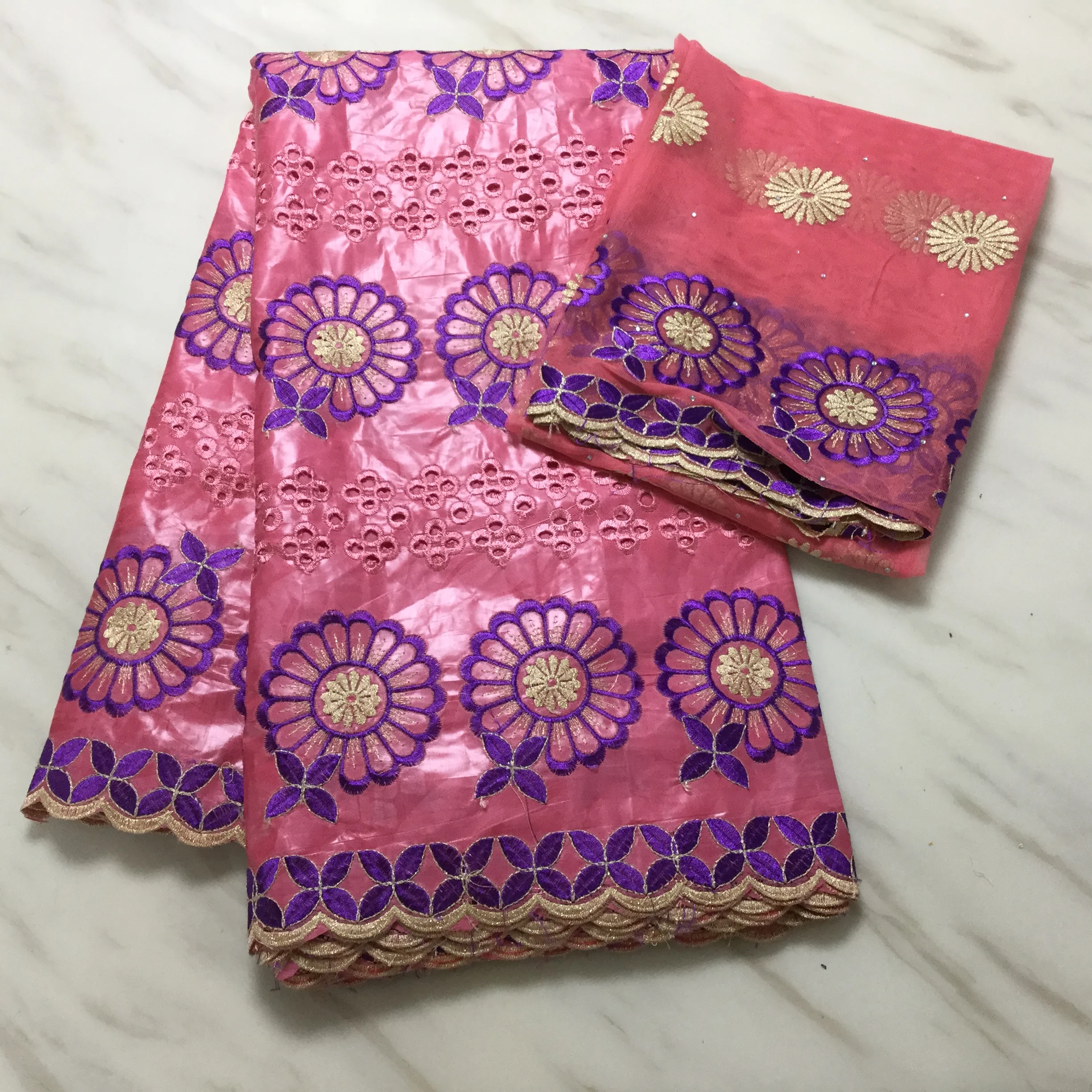 Bazin brode Сухая ткань модная морская парча ткань высокого качества bazin riche кружевная ткань нигерийские кружевные ткани 5+ 2 ярдов/партия