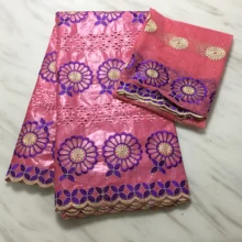 Bazin brode Сухая ткань модная морская парча ткань высокого качества bazin riche кружевная ткань нигерийские кружевные ткани 5+ 2 ярдов/партия