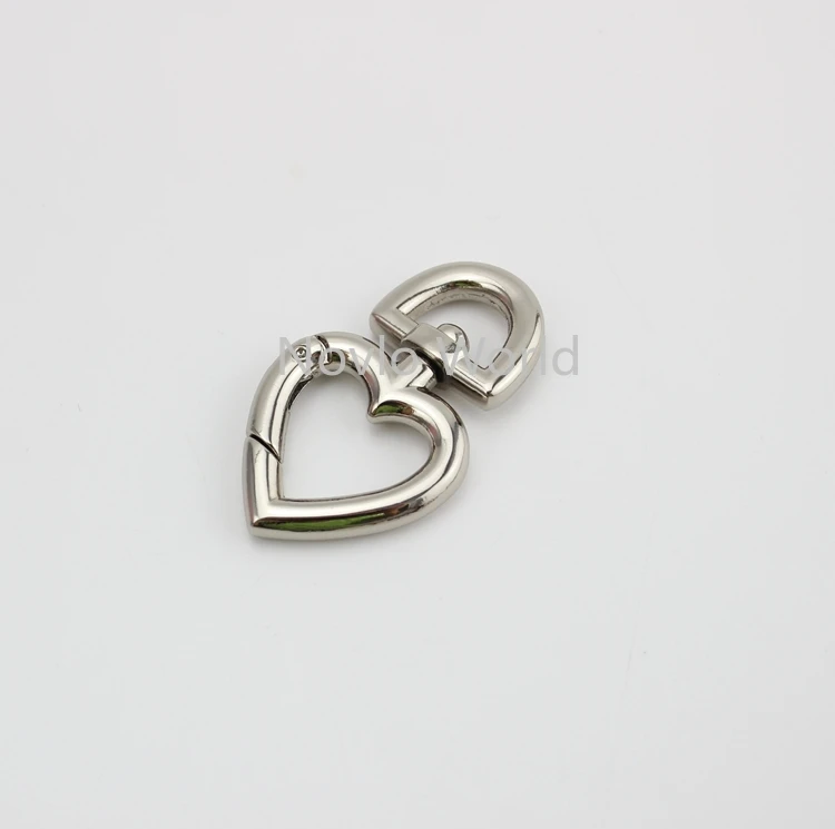 Мир Nolvo 5 20 100 шт. 3 цвета в форме сердца кольца для ключей крючок с застежкой