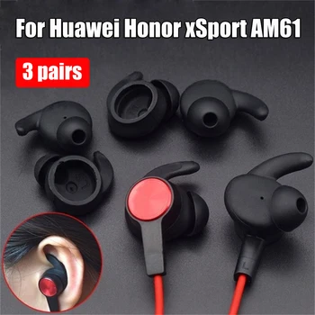 

3 Pairs Soft Silicone Earphones Earbuds Tips Ear Pads Shockproof Earpods S/M/L for Huawei Honor xSport AM61 Bluetooth Headset