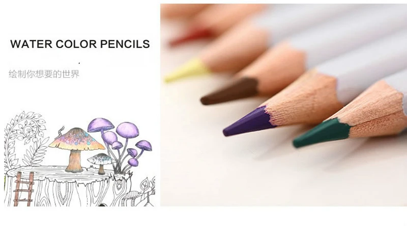 72Colors Safe Non-toxic Indonesia Lead Watercolor Pencils,Watercolor Pencil Art Set,Watercolor, Writing Drawing Art Supplies, 3mm Core (11)