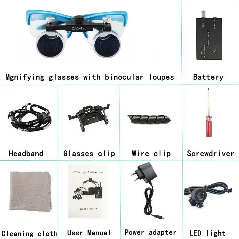 Dental Loupes with 3 W Head Light Dentist Binoculars Medical Operation Magnifying Glasses Lupa Surgery Surgical Magnifier Dental Loupes with 3 W Head Light Dentist Binoculars Medical Operation Magnifying Glasses Lupa Surgery Surgical Magnifier
