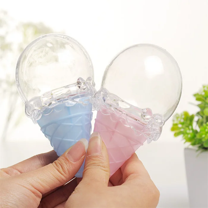 8pcs Candy Box Tubes Transparent Plastic Iced Cream Candy Box for Halloween Children E2S