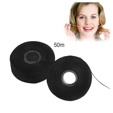 5 рулонов* 50 м бамбуковая зубная нить, гигиена полости рта, зубная нить для чистки зубов, чистый воск, уход за полостью рта