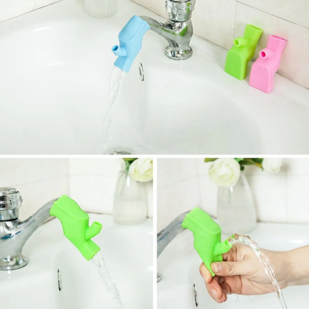 Silicone Tap Extender Faucet Water Sink Spout Stretcher For Kids Washing N9I2 