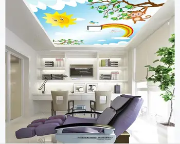 

Home Decor 3D Wall Mural Photo Wallpaper Cartoon Monkey Big Tree Bird Children's Room Living room Zenith Ceiling Painting