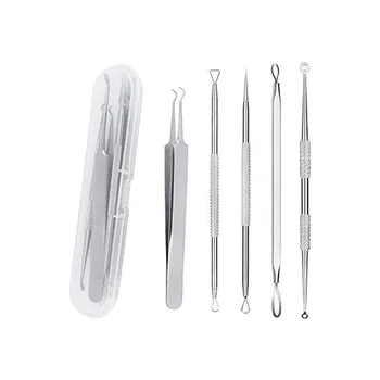

5pcs/set Acne Blackhead Comedone Pimple Removal Needles Antibacterial Comedone Extractor Beauty Face Clean Care Tools