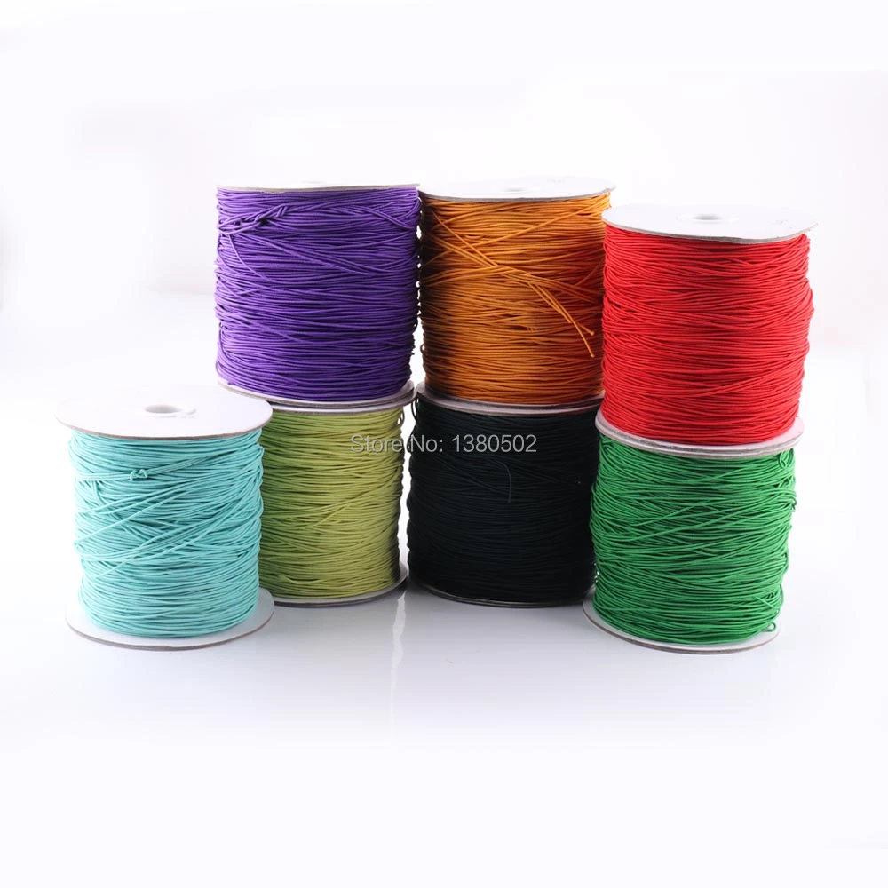 Beading 20Yards 1mm Round Rope Band Necklace Elastic Cord String for Bracelets 