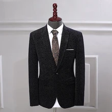 Дизайн мужские жаккардовые костюмы сценическая куртка певца черный деловой плащ Тонкий свадебный смокинг жениха костюм