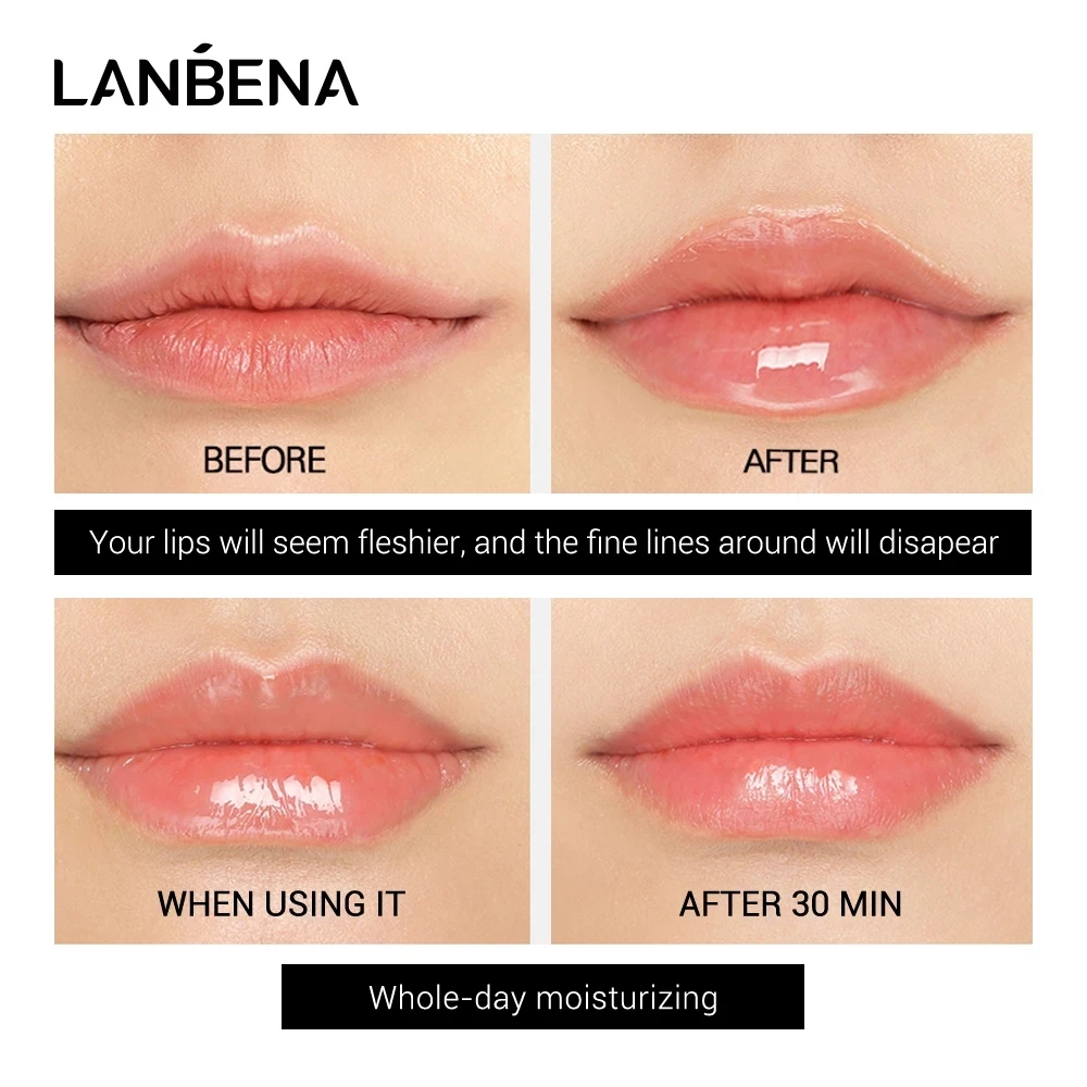 LANBENA Lip Care Serum Moisturizing Repairing Lip Plumper Mask Increase Elasticity Reduce Fine Lines Resist Aging Beauty