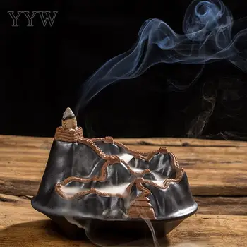 

Buddhist Censer Burner Ceramics Backflow Incense Burner Incense Cone Sticks Holder Buddhist Crafts Use In Home Office Teahouse