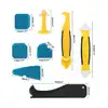 8Pcs Plastic+Silicone Sealant Scraper Finisher Tool Portable Silicone Multifunctional Spatula Shovel 3